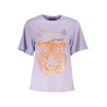 CAVALLI CLASS PURPLE WOMAN SHORT SLEEVE T-SHIRT