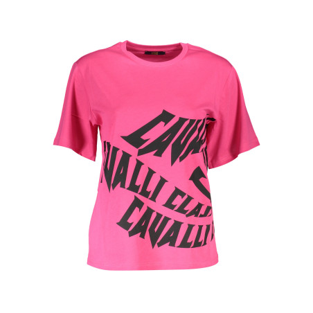 CAVALLI CLASS T-SHIRT MANICHE CORTE DONNA ROSA