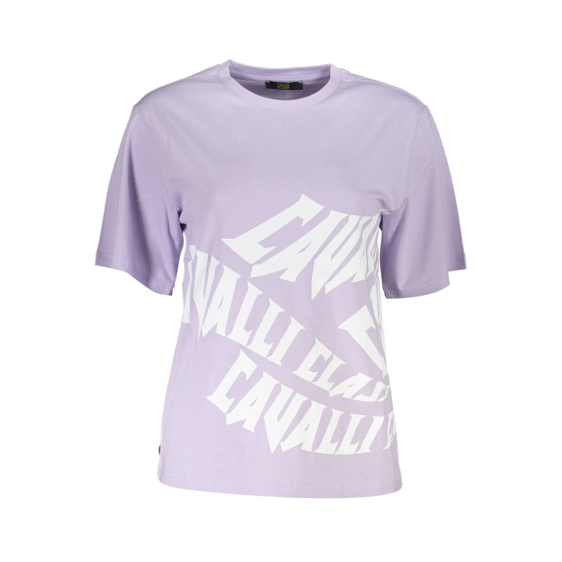 CAVALLI CLASS PURPLE WOMAN SHORT SLEEVE T-SHIRT