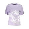 CAVALLI CLASS PURPLE WOMAN SHORT SLEEVE T-SHIRT