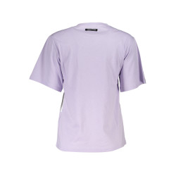 CAVALLI CLASS PURPLE WOMAN SHORT SLEEVE T-SHIRT