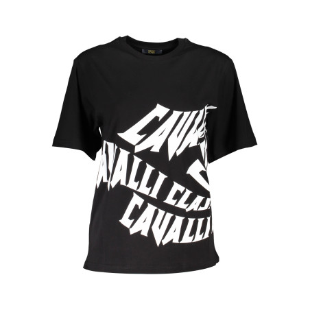 CAVALLI CLASS T-SHIRT MANICHE CORTE DONNA NERO