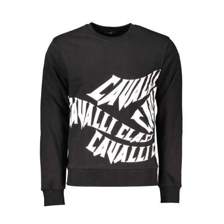 CAVALLI CLASS SWEATSHIRT WITHOUT ZIP BLACK MAN