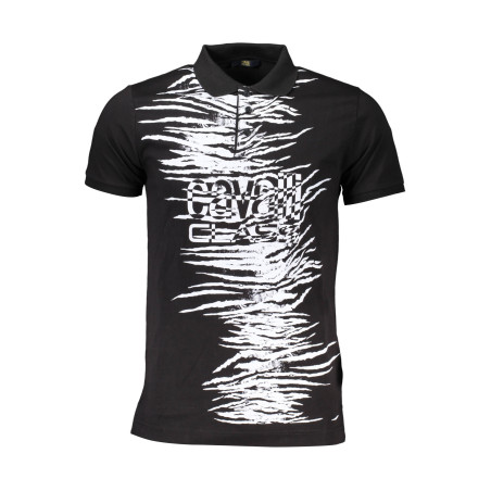 CAVALLI CLASS POLO SHORT SLEEVE MAN BLACK