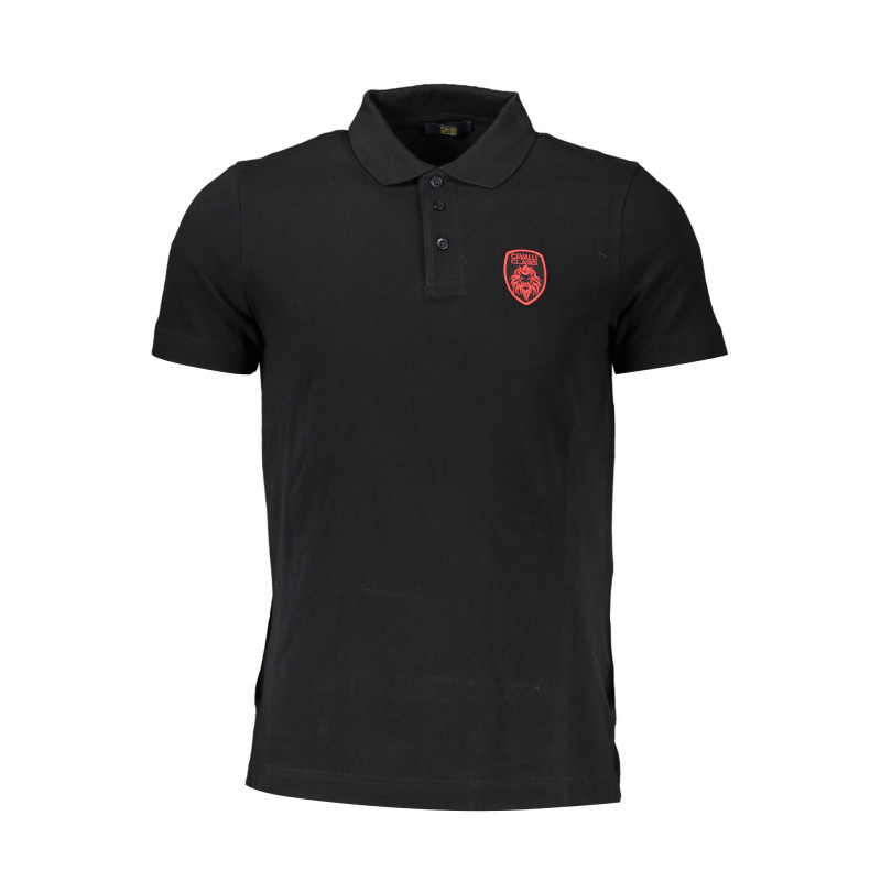 CAVALLI CLASS POLO SHORT SLEEVE MAN BLACK