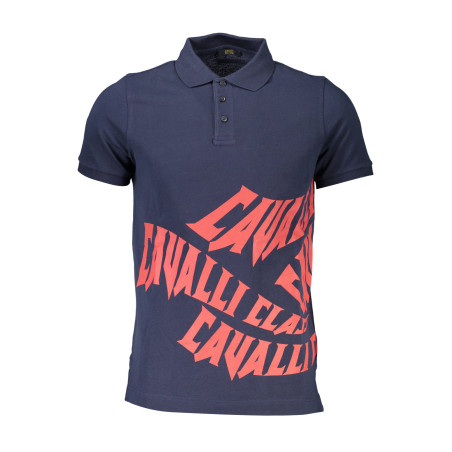 CAVALLI CLASS POLO SHORT SLEEVE MAN BLUE