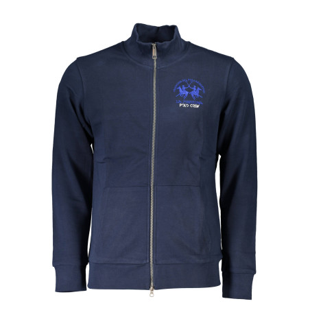 LA MARTINA MEN&39S BLUE ZIPPED SWEATSHIRT