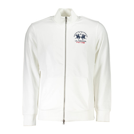 LA MARTINA MEN&39S WHITE ZIPPED SWEATSHIRT