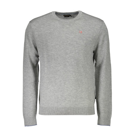 NAPAPIJRI MAN GRAY SWEATER