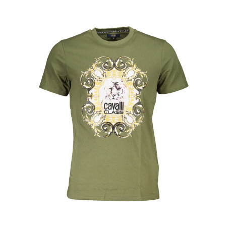 CAVALLI CLASS T-SHIRT MANICHE CORTE UOMO VERDE