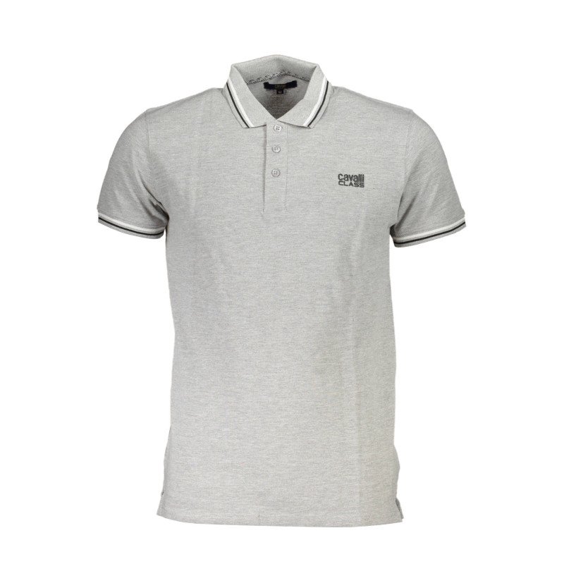 CAVALLI CLASS POLO SHORT SLEEVE MAN GRAY