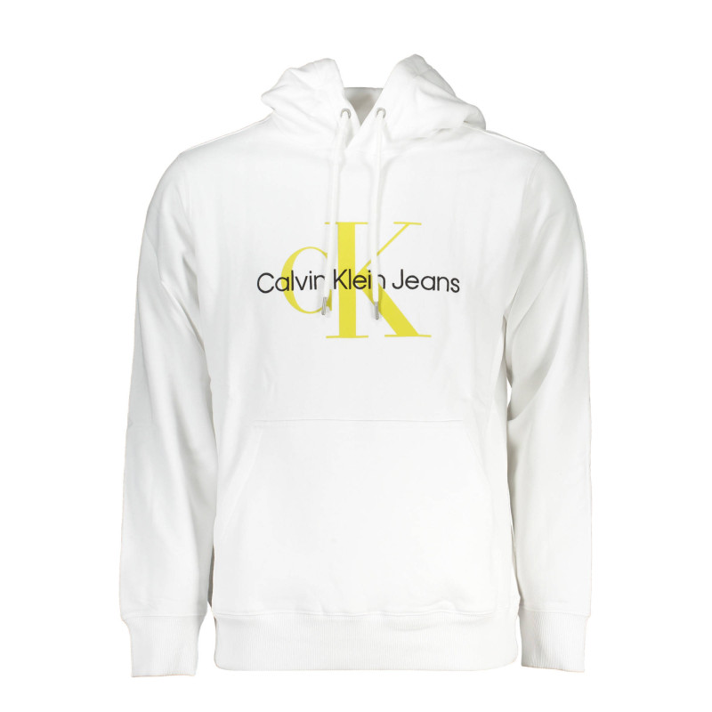 CALVIN KLEIN WHITE MEN&39S SWEATSHIRT WITHOUT ZIP