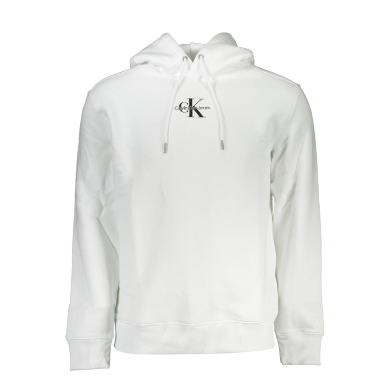 CALVIN KLEIN WHITE MEN&39S SWEATSHIRT WITHOUT ZIP