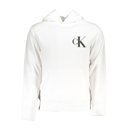 CALVIN KLEIN MEN&39S WHITE ZIPLESS SWEATSHIRT