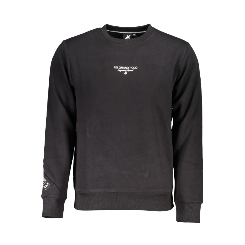 US GRAND POLO MEN&39S BLACK ZIP-OUT SWEATSHIRT