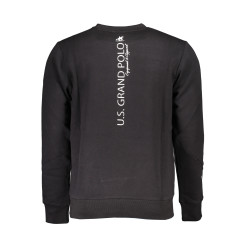 US GRAND POLO MEN&39S BLACK ZIP-OUT SWEATSHIRT