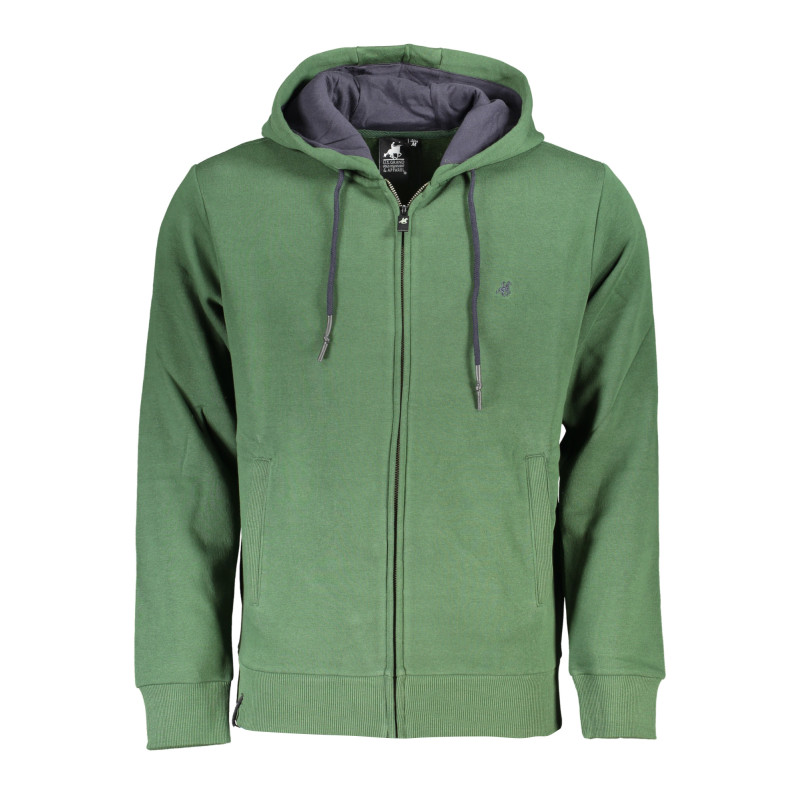 US GRAND POLO MEN&39S GREEN ZIP SWEATSHIRT