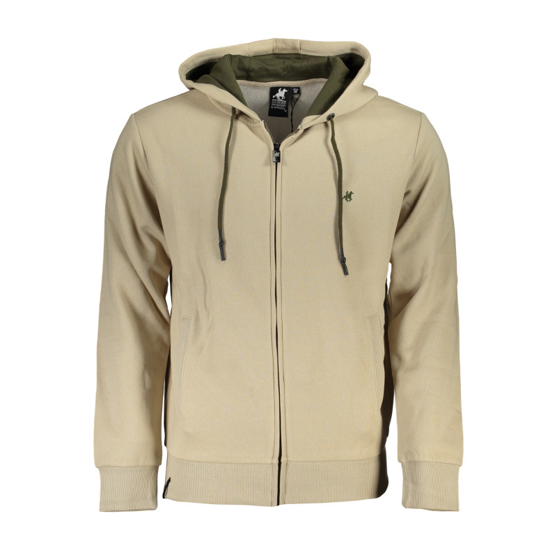 US GRAND POLO MEN&39S BEIGE ZIP SWEATSHIRT