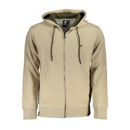 US GRAND POLO MEN&39S BEIGE ZIP SWEATSHIRT