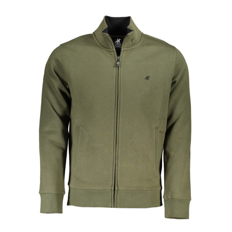 US GRAND POLO MEN&39S GREEN ZIP SWEATSHIRT