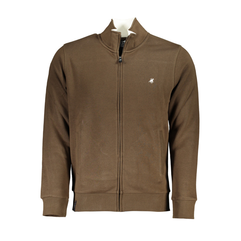 US GRAND POLO MEN&39S BROWN ZIP SWEATSHIRT