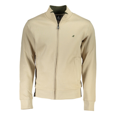 US GRAND POLO MEN&39S BEIGE ZIP SWEATSHIRT