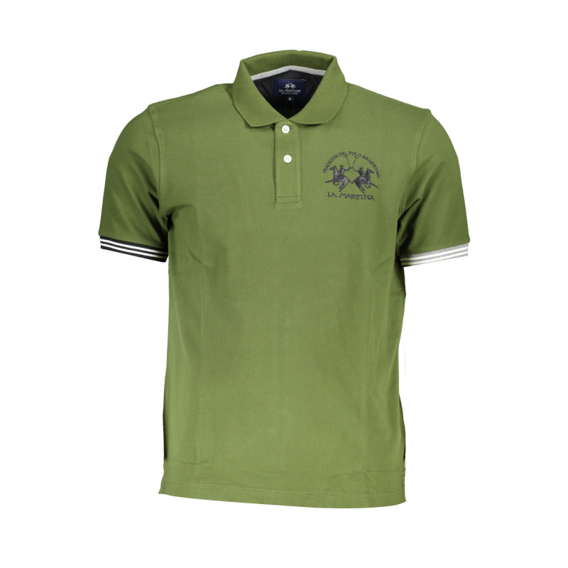 LA MARTINA MEN&39S GREEN SHORT SLEEVED POLO SHIRT