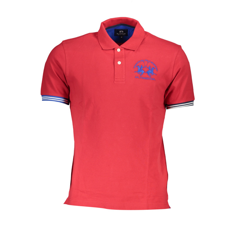 LA MARTINA MEN&39S RED SHORT SLEEVED POLO SHIRT