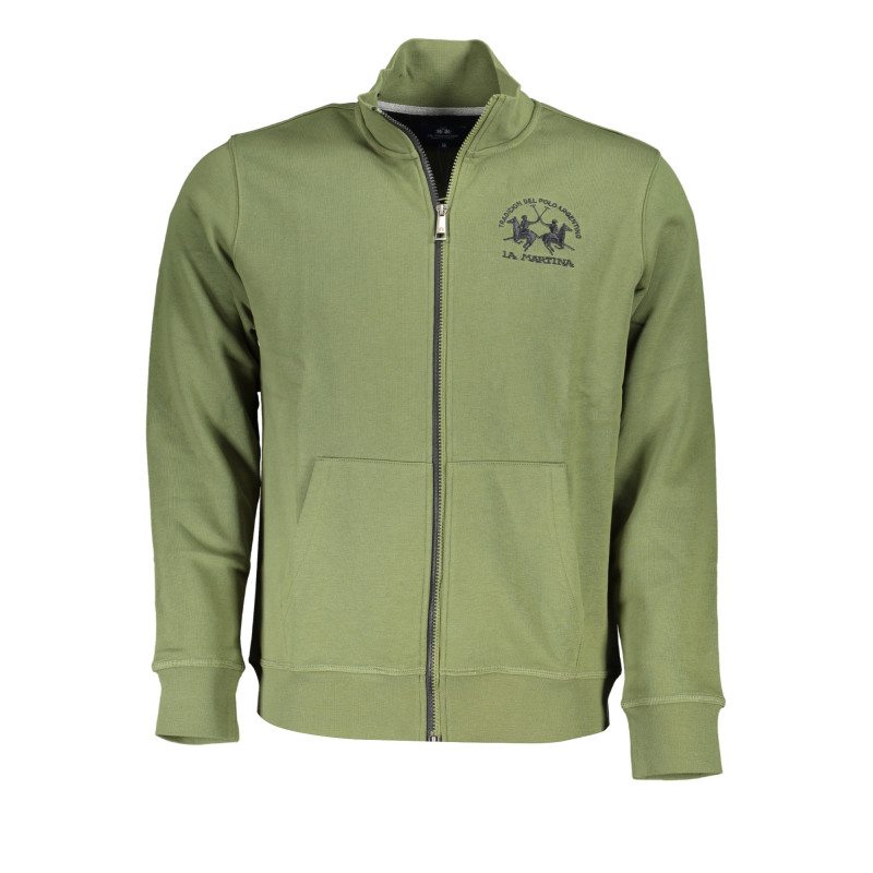 LA MARTINA MEN&39S GREEN ZIP SWEATSHIRT