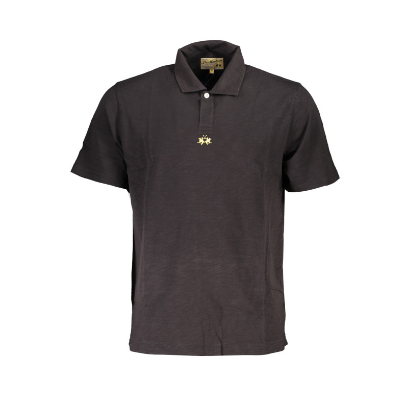 LA MARTINA MEN&39S BLACK SHORT SLEEVED POLO SHIRT