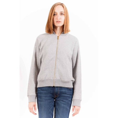 GANT WOMEN&39S GRAY ZIP SWEATSHIRT