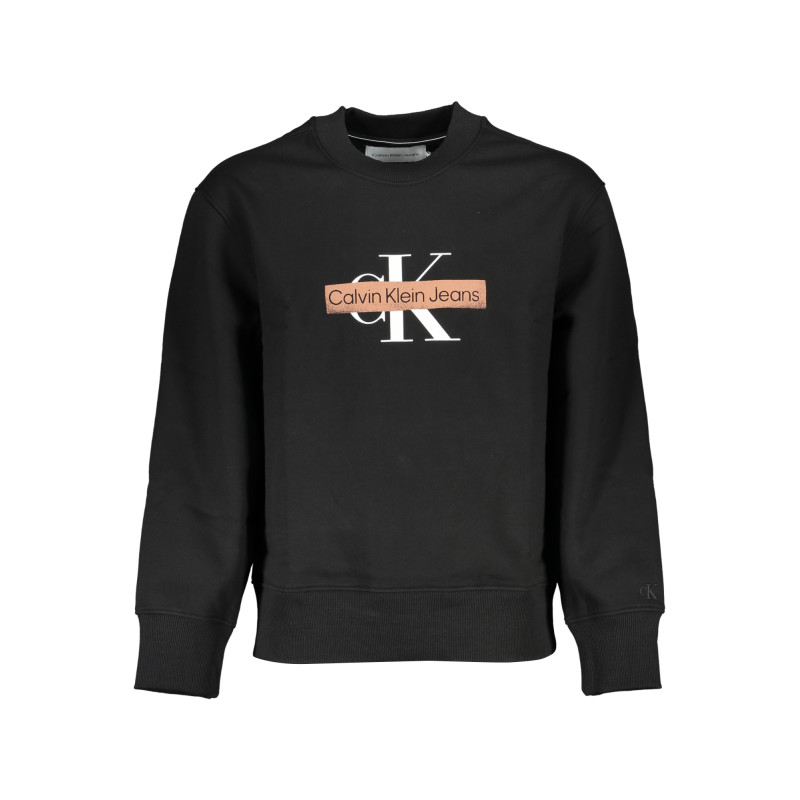 CALVIN KLEIN MEN&39S BLACK ZIPLESS SWEATSHIRT