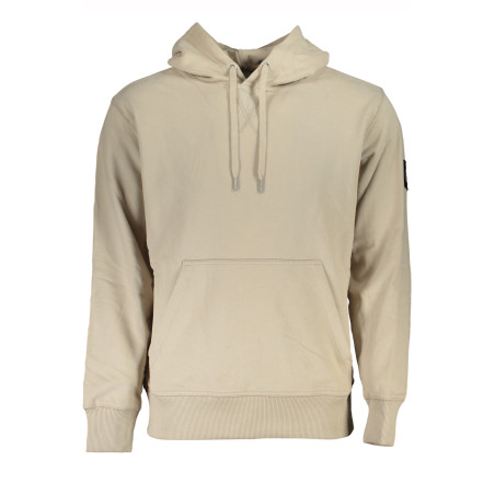 CALVIN KLEIN MEN&39S BEIGE ZIPLESS SWEATSHIRT