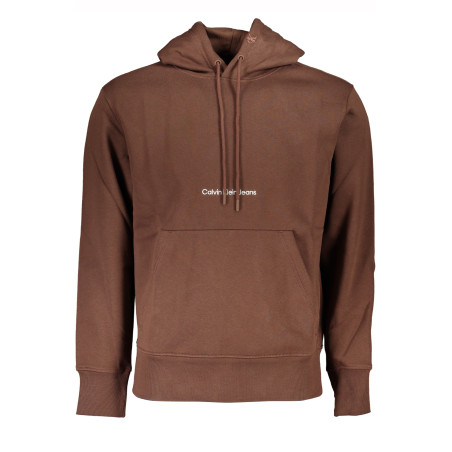 CALVIN KLEIN MEN&39S BROWN ZIPLESS SWEATSHIRT