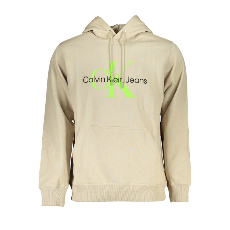 CALVIN KLEIN MEN&39S BEIGE ZIPLESS SWEATSHIRT