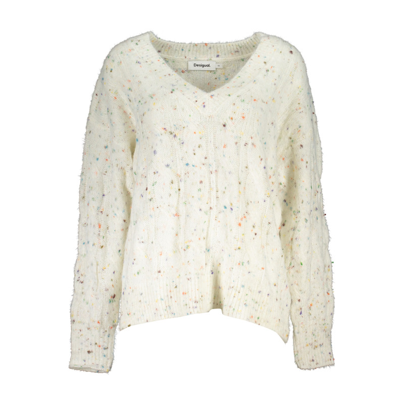 DESIGUAL WHITE WOMEN&39S SWEATER