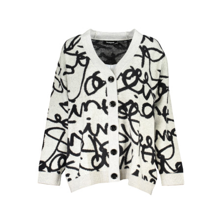 DESIGUAL CARDIGAN DONNA BIANCO