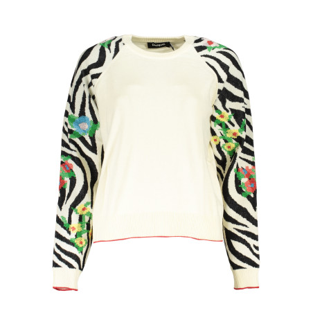 DESIGUAL WHITE WOMEN&39S SWEATER