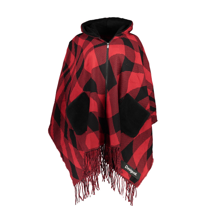 DESIGUAL RED WOMEN&39S PONCHO