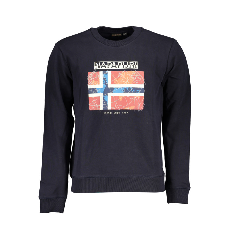 NAPAPIJRI MEN&39S BLUE ZIPLESS SWEATSHIRT