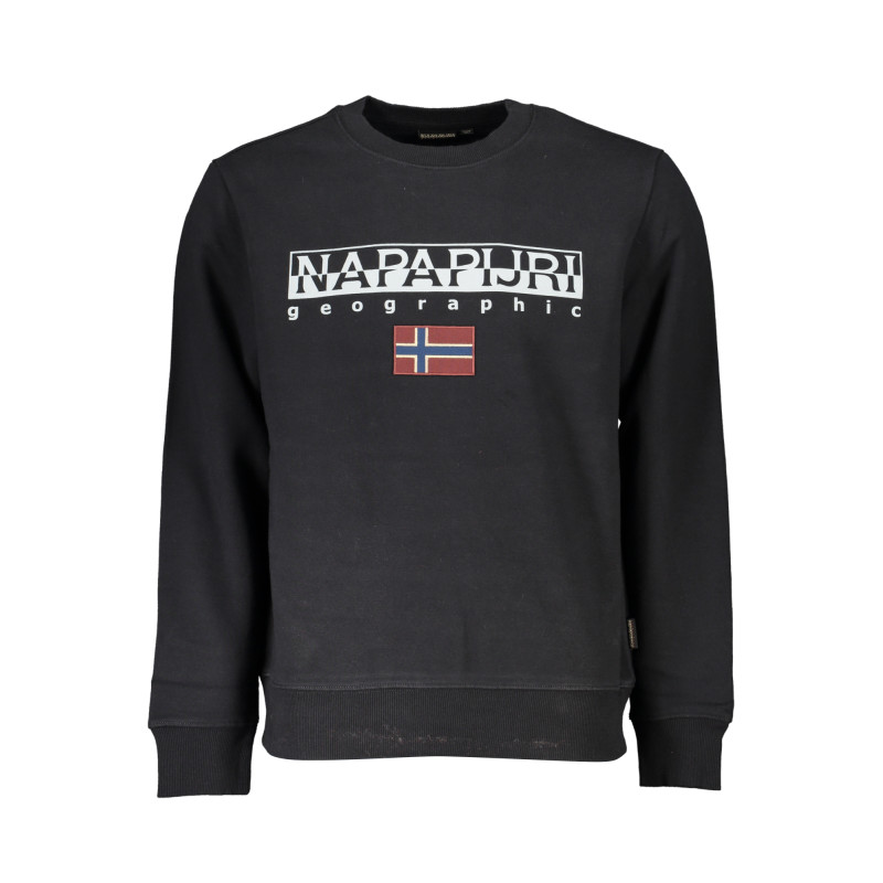 NAPAPIJRI MEN&39S BLACK ZIPLESS SWEATSHIRT