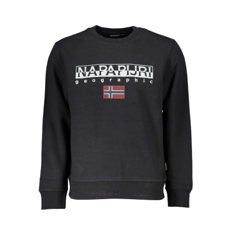 NAPAPIJRI MEN&39S BLACK ZIPLESS SWEATSHIRT