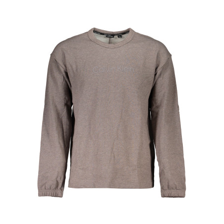 CALVIN KLEIN MEN&39S BROWN ZIPLESS SWEATSHIRT