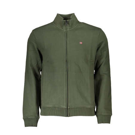 NAPAPIJRI MEN&39S GREEN ZIP SWEATSHIRT