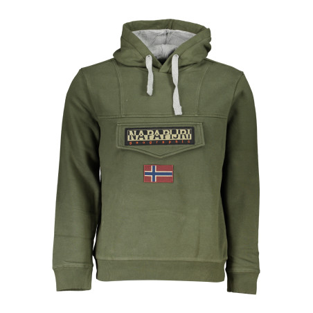 NAPAPIJRI GREEN MEN&39S ZIPLESS SWEATSHIRT