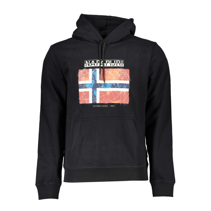 NAPAPIJRI MEN&39S BLACK ZIPLESS SWEATSHIRT