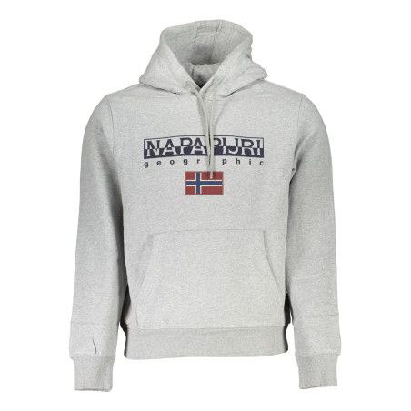 NAPAPIJRI MEN&39S GRAY ZIPLESS SWEATSHIRT