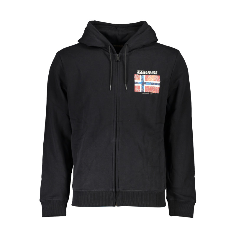 NAPAPIJRI MEN&39S BLACK ZIP SWEATSHIRT