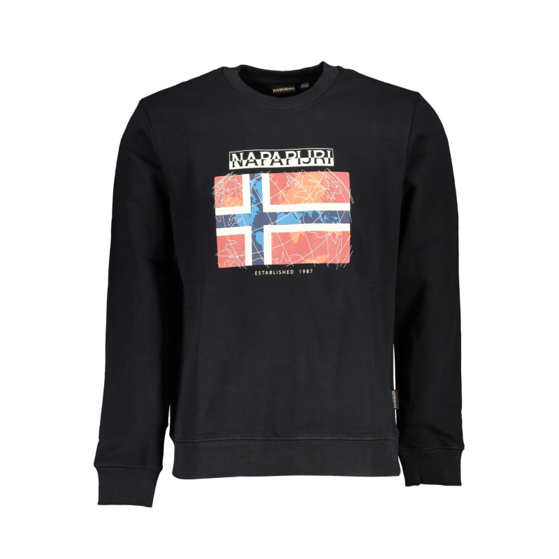 NAPAPIJRI MEN&39S BLACK ZIPLESS SWEATSHIRT