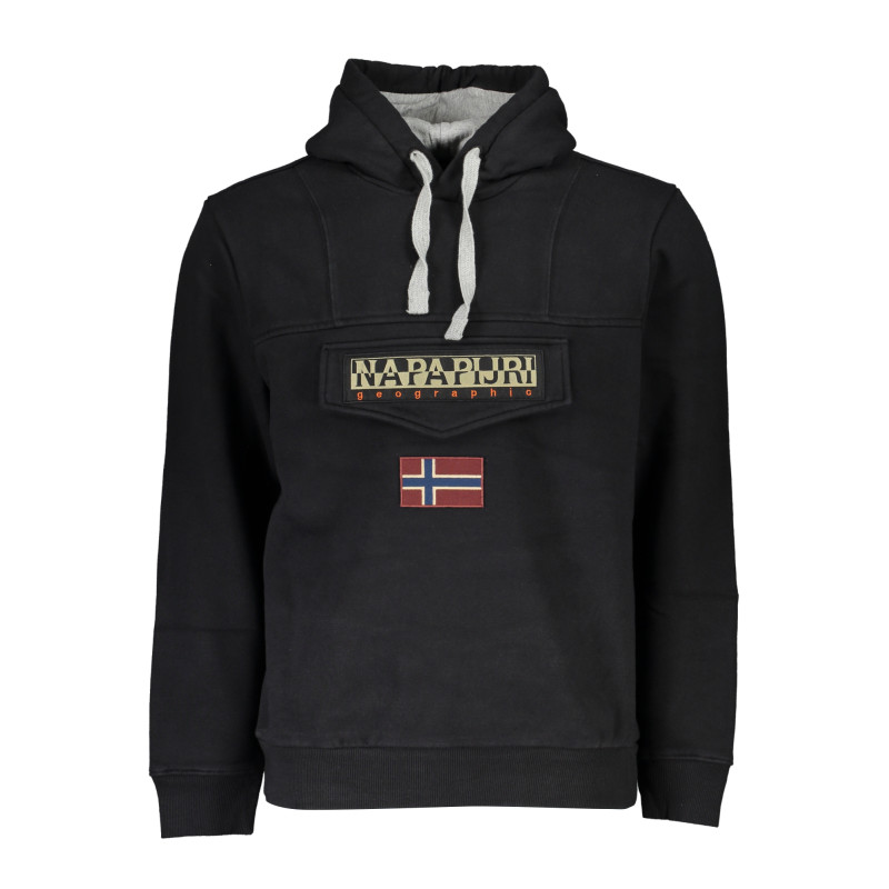 NAPAPIJRI MEN&39S BLACK ZIPLESS SWEATSHIRT